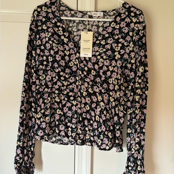 Mango flowered blouse NWT - Picture 6 of 6